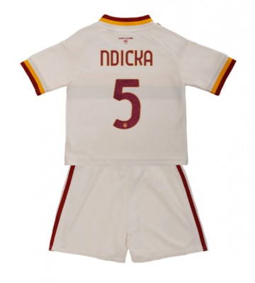AS Roma Evan Ndicka #5 Udebanetrøje Børn 2026-27 Kortærmet (+ Korte bukser)